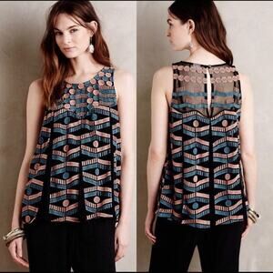 Anthropologie Akemi + Kin Kalila Embroidered Tank